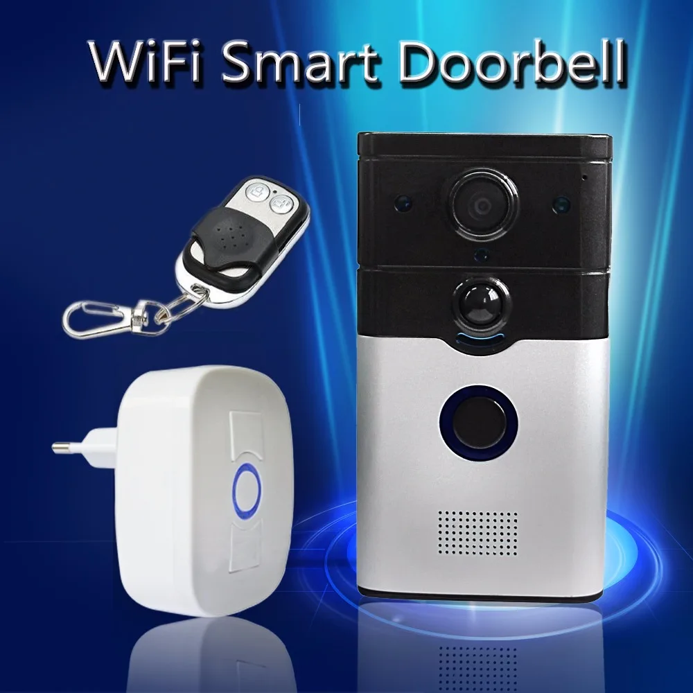Беспроводное кольцо дверного звонка семейная видеокамера Wi Fi IP 720P ИК Ночное