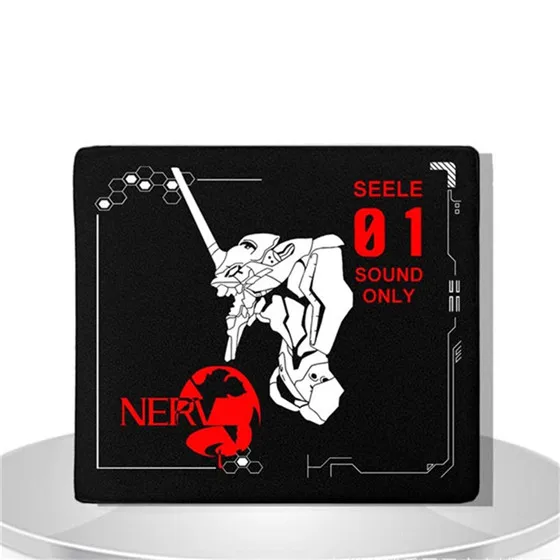 Новое поступление японский мультфильм аниме кошелек EVA Neon Genesis Evangelion кошелек для студента короткий бумажник для юноши классный подарок на выбор - Цвет: 391TK EVAblack