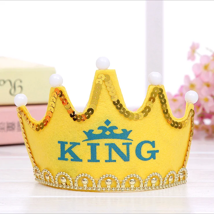 Crown Led Happy Birthday Cap Hat Colorful Non-woven King Princess Luminous Event Party Festival Decoration | Дом и сад