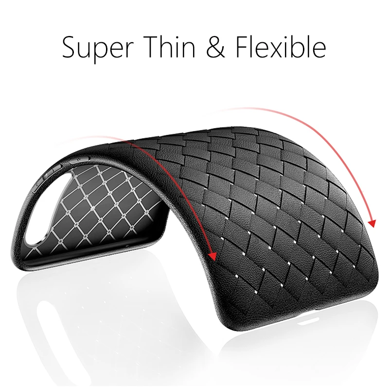 Роскошный Плетеный чехол для телефона Oneplus 7 Pro текстурированный силиконовый one plus