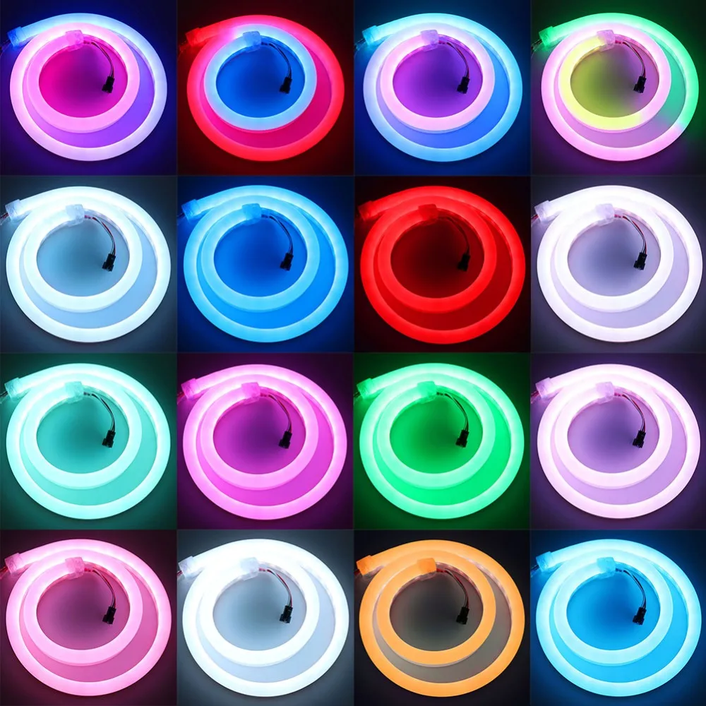 DC 5 В 12 24 RGB led Neon веревку SK6812 WS2811 WS2812B Водонепроницаемый пикселей полосы света