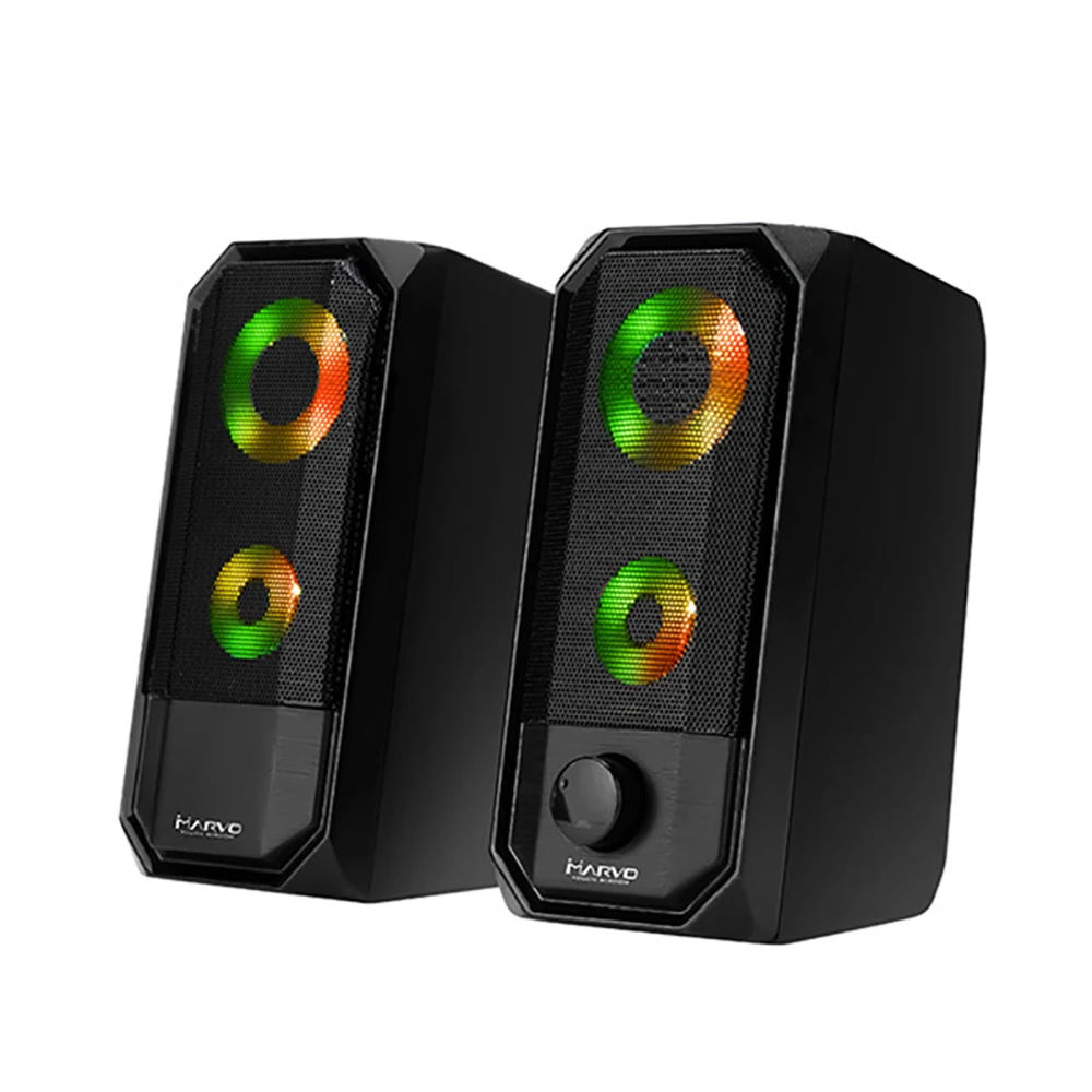 Красочный светильник s компьютерный динамик 2,0 RGB Динамик Сенсорный светильник портативный мини-динамик супер стерео бас для домашнего воспроизведения