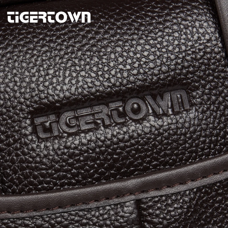 Мужская сумка мессенджер TIGERTOWN из 100% натуральной воловьей кожи на плечо для