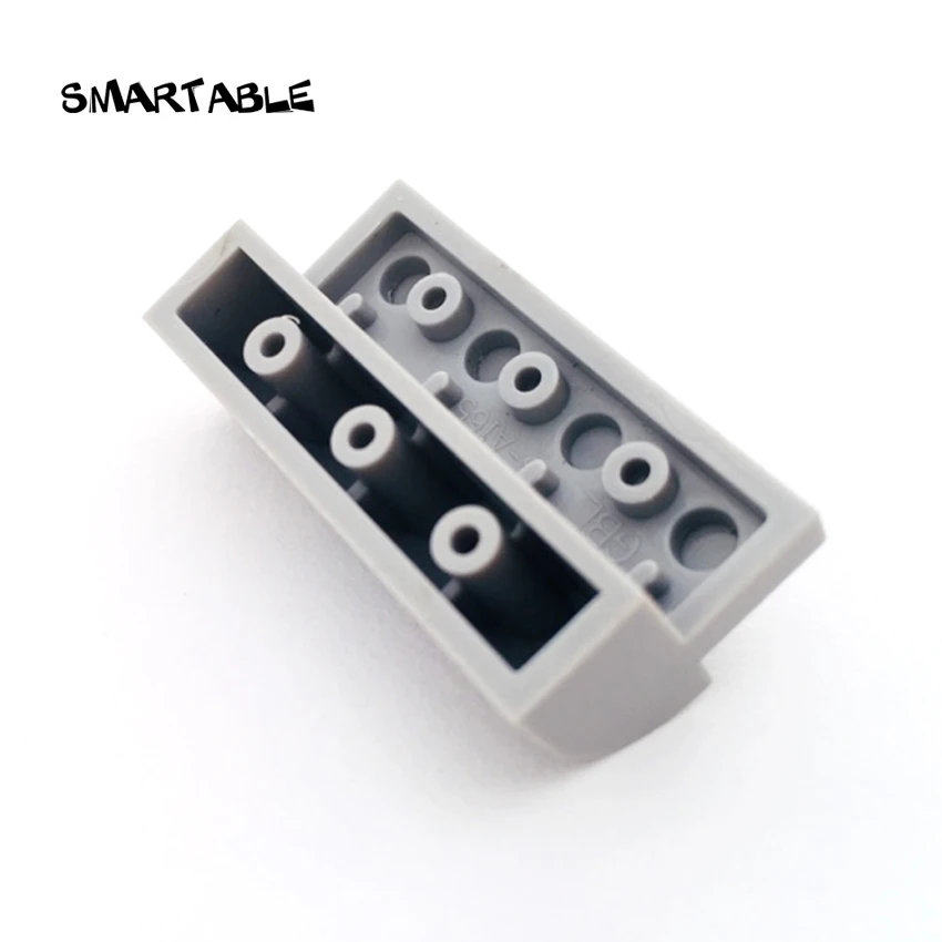 Smartable склон изогнутый 2x4x1 1/3 строительные блоки MOC части DIY обучающие игрушки