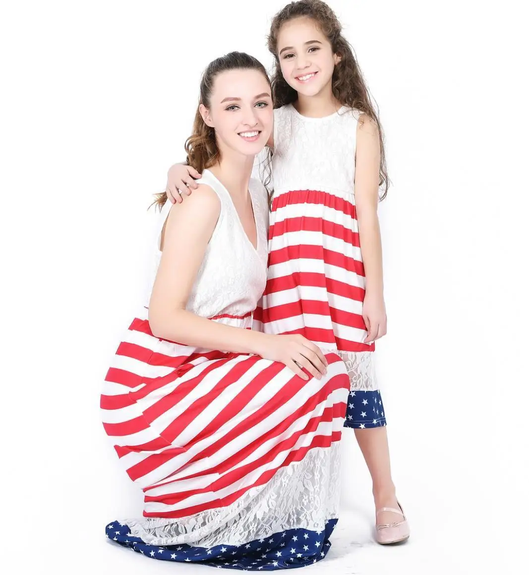 Одинаковая семейная одежда платье для мам и девочек сезон весна лето 2018