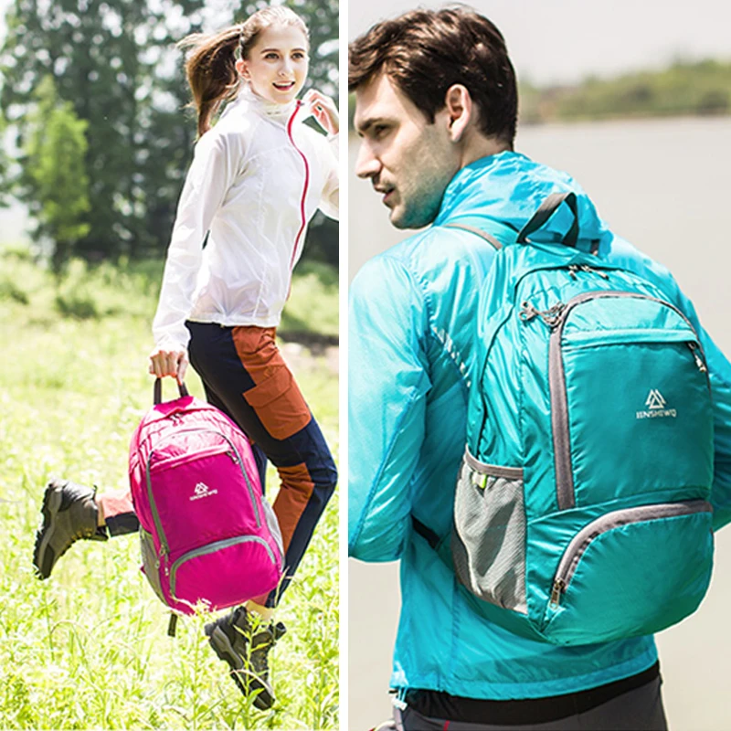 

Anti-Thief Zipper Ultralight Backpack Large Capacity Casual Foldable Shoulders Bag for Travel Outdoor Sports School Camping