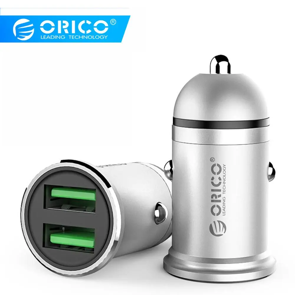 ORICO Mini 2 USB выход Автомобильное зарядное устройство 2.4A 15 5 Вт макс Быстрая зарядка