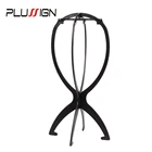 Plussign держатель подставки для парика портативный складной пластиковый парик стенд 1 шт. Профессиональный дешевый черный белый розовый парик стенд для продажи