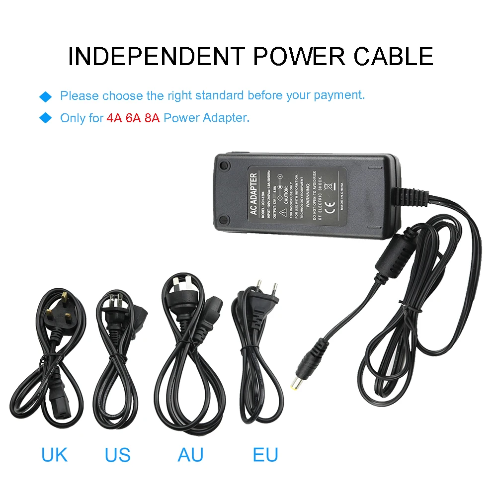 

AC to DC 12V Power Adapter Supply, LED Driver Lighting Transformers, 1A 2A 3A 4A 6A 8A Converter Charger, For LED Strip Light IL