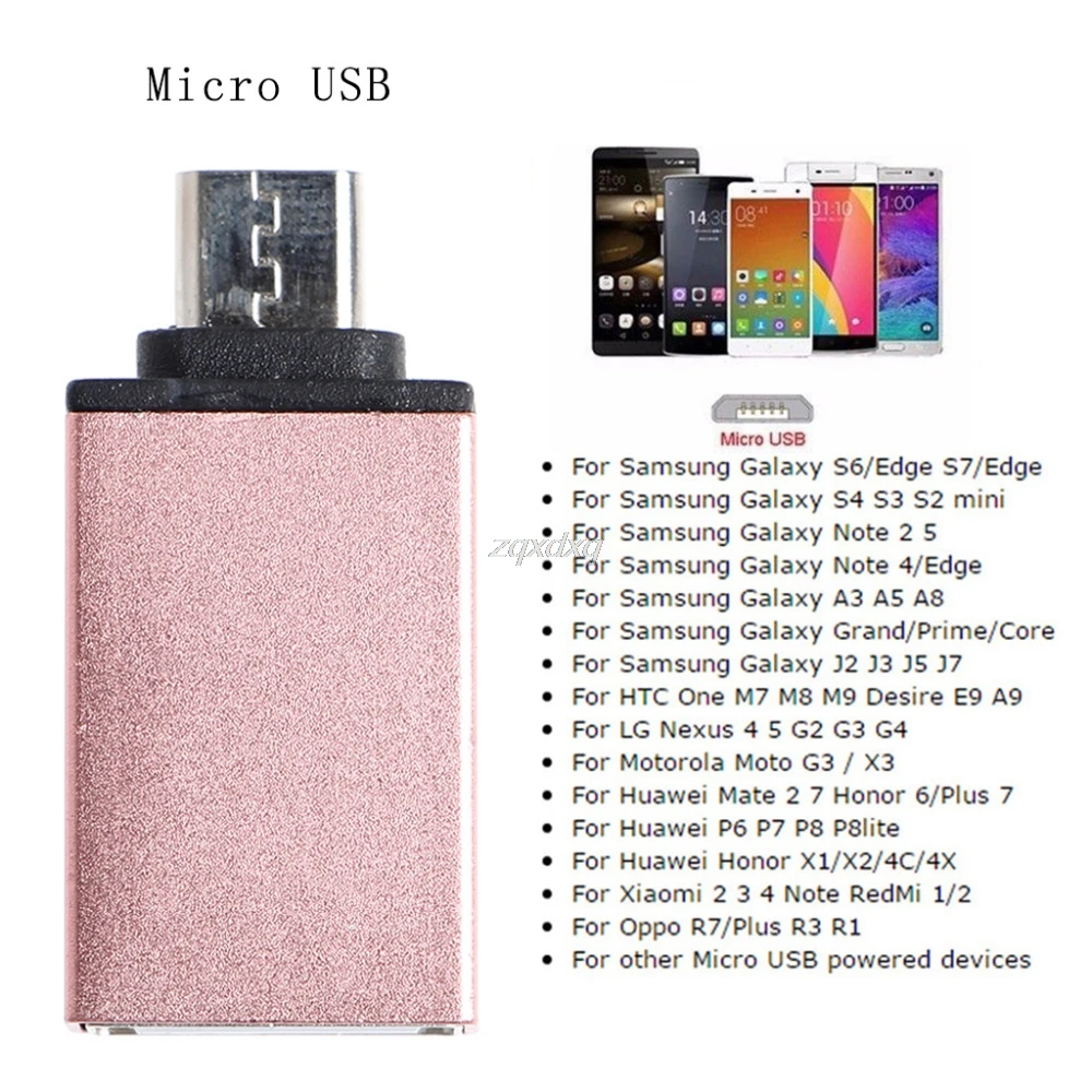Микро USB папа к 2 0 OTG адаптер конвертер для Samsung Xiaomi LG Huawei HTC мобильные телефоны