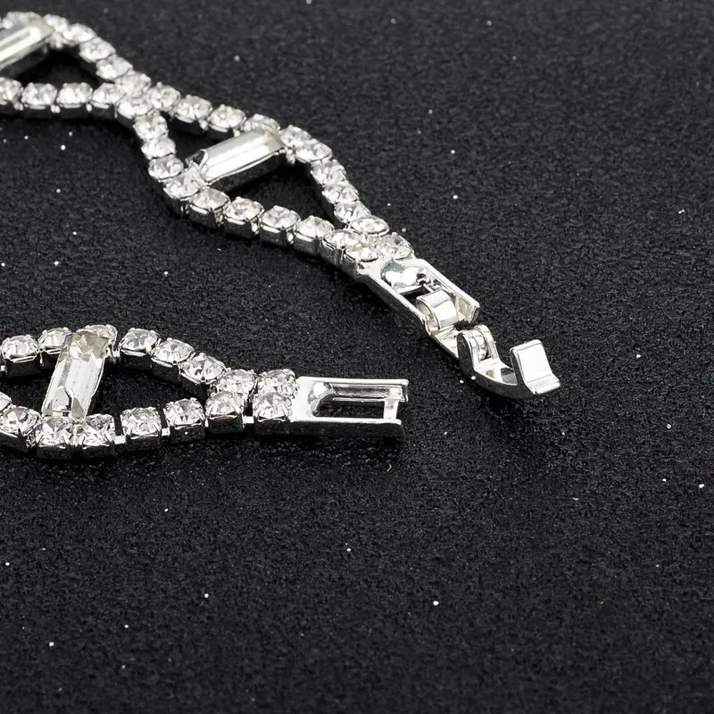 LongWay серебряный браслет с цепочкой и звеньями принцессы австрийским кристаллом