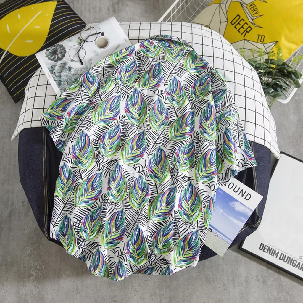 Теннисная летняя рубашка мужская свободная с принтом повседневная коротким