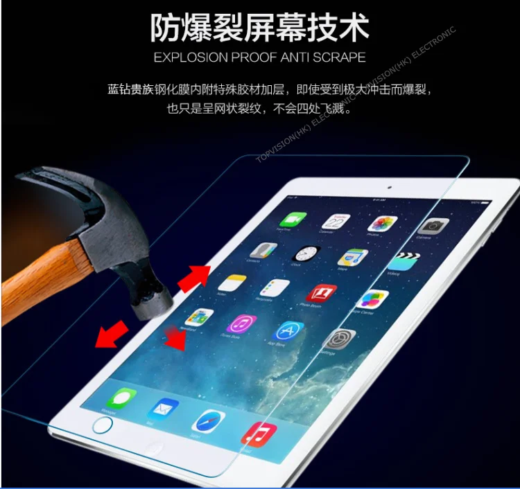 9 H около 0,3 мм Премиум 2.5D изогнутое Закаленное стекло протектор экрана для apple ipad air 1 2 5 6 pro 9,7 защитная пленка