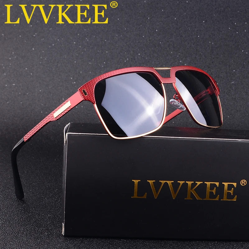 

2019 Hot LVVKEE High Quality Red HD Polarized Sunglasses Men/Women Half Frame Driving Sun Glasses For Man Shades Eyewear UV400