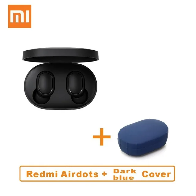 CN add Case Глобальная версия Xiao mi Red mi Airdots TWS Bluetooth наушники стерео бас BT 5,0 Eeadphones Handsfree наушники AI управление mi IPX4 - Цвет: CN add Case