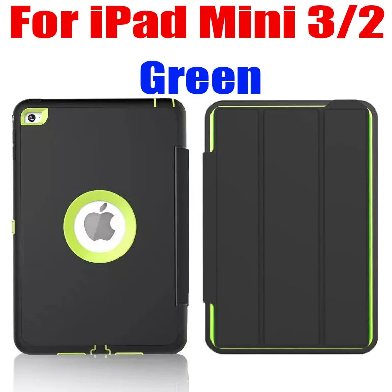 Для iPad Mini 4/3/2/1 Smart Cover+ Силиконовые ТПУ Жесткий чехол-накладка с рисунком чехол дети Безопасный бронированный противоударный чехол Heavy Duty с Экран протектор IM408 - Цвет: For ipad mini3