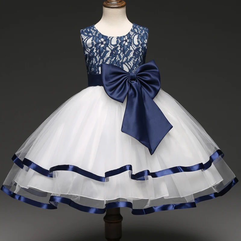 Children 4 5 6 years girl Birthday party Dresses Infant kids wear for Summer Wedding Bridal Dress Bow Print Teen clouthes | Детская