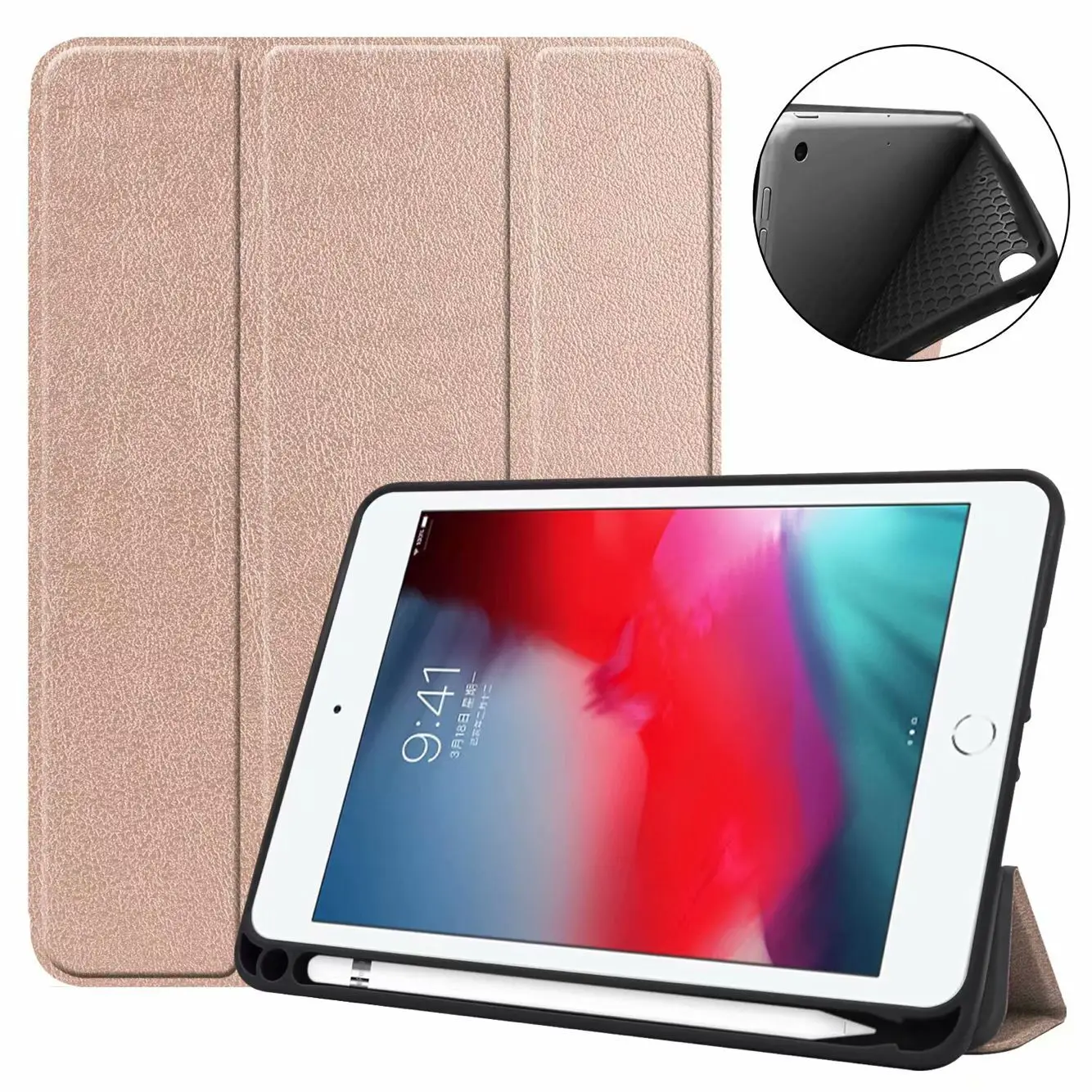 Чехол для IPad Mini 5 7 9 2019 умный чехол планшета со стилусом и слотом ручки протектор
