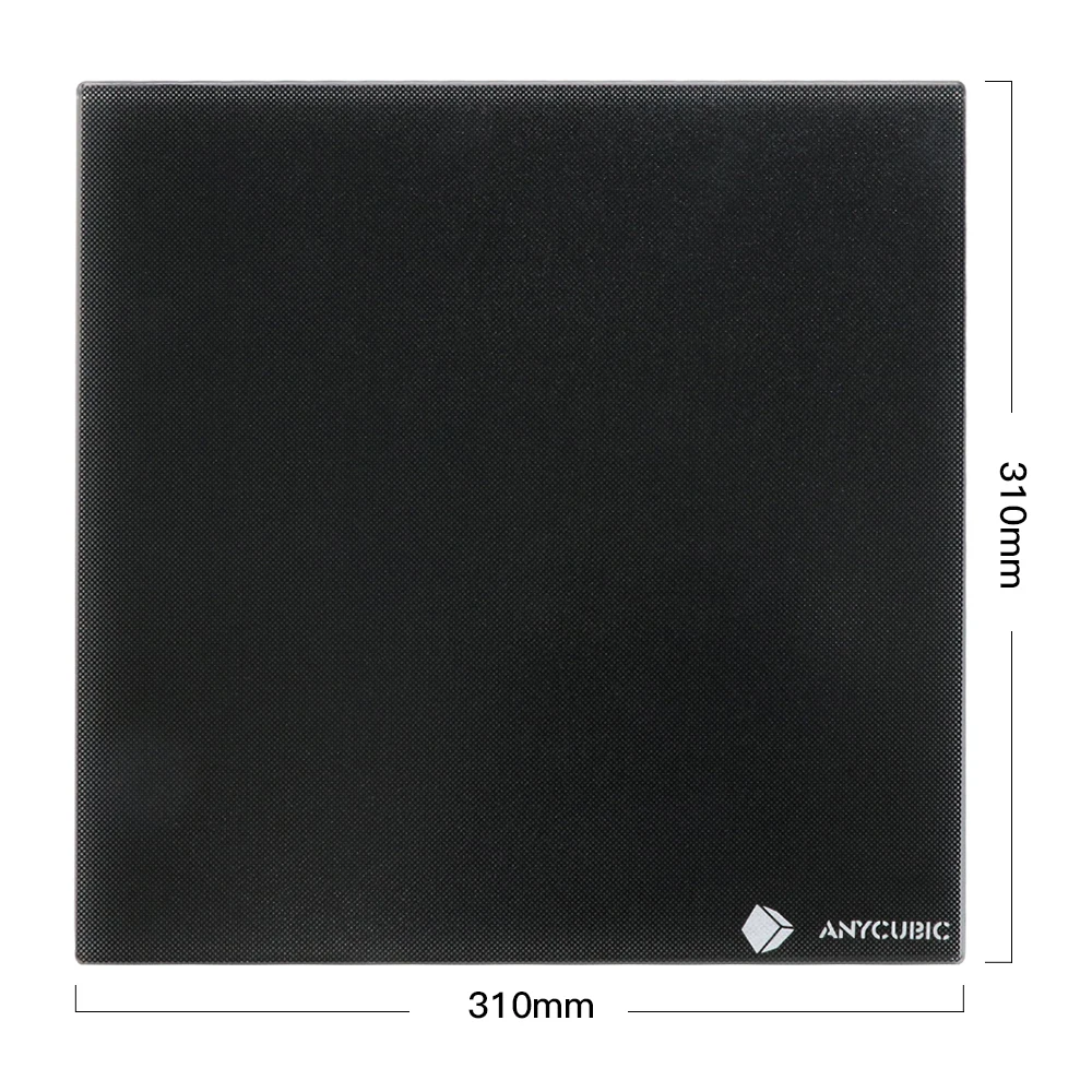 ANYCUBIC ultracase 3d принтер платформа с подогревом, сборка поверхности, стеклянная пластина с подогревом 310x310x4 мм для мега I3 MK2 MK3, Горячая кровать