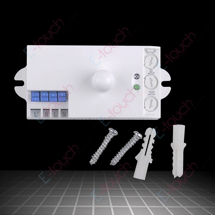 Фото Новейшая модель 110 V 220VAC микроволновый датчик движения света Выключатель Новейшая модель 110 V 220VAC микроволновый датчик движения света Выключатель