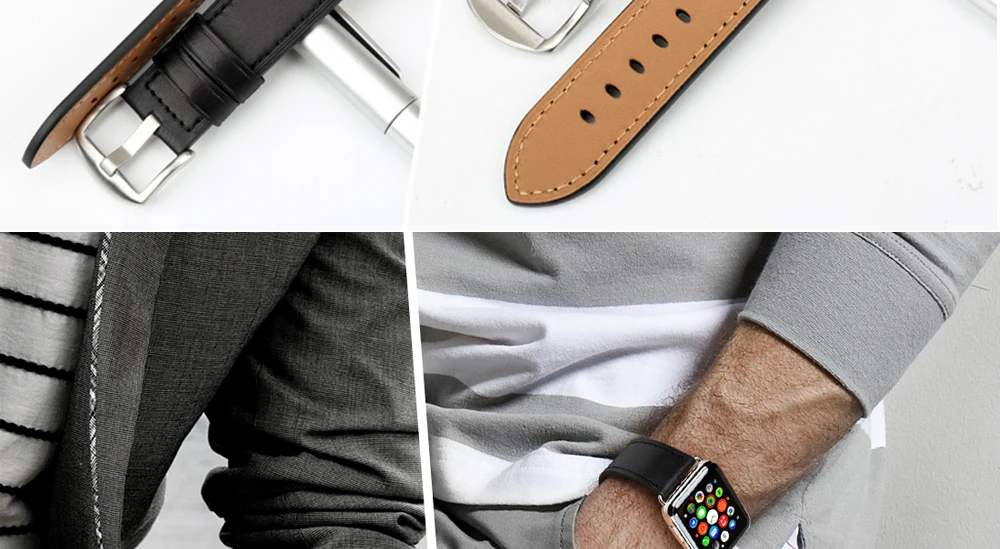 Кожаный ремешок MAIKES из натуральной кожи для Apple Watch, 44 мм, 42 мм, 40 мм, 38 мм, серия 4, 3, 2, 1, iwatch, ремешок для Apple Watch