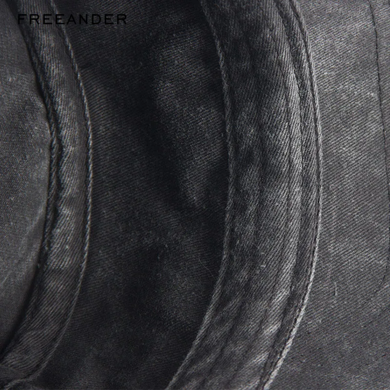 Freeander однотонные плотные потертые джинсовые хлопковые шапки с плоским верхом