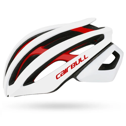 Сверхлегкий гоночный велосипедный шлем MTB дорожный велосипед шлем TRAIL XC Aero шлемы двухслойные велосипедные шлемы CAIRBULL casco ciclismo - Цвет: white red