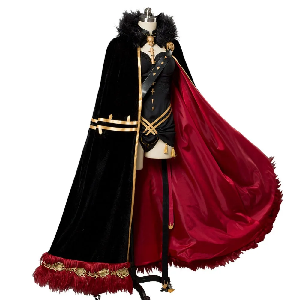 Fate Grand Order FGO Lancer Ereshkigal Rin Косплей Костюм без головной убор с изображением черепа аксессуары