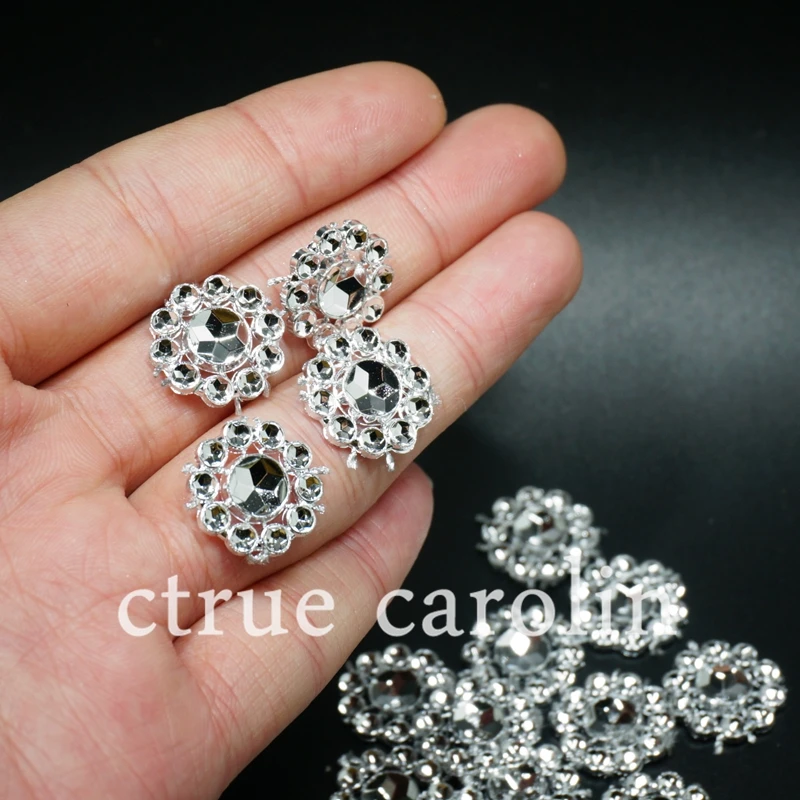 50 шт./партия серебряные стразы цветок ромашки алмазная свадьба deocration сделай сам |