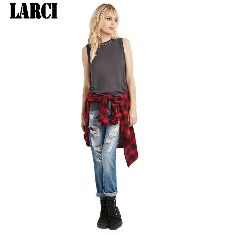 Новая мода Повседневное Для женщин футболки плюс Размеры без рукавов 2018 Лето рок