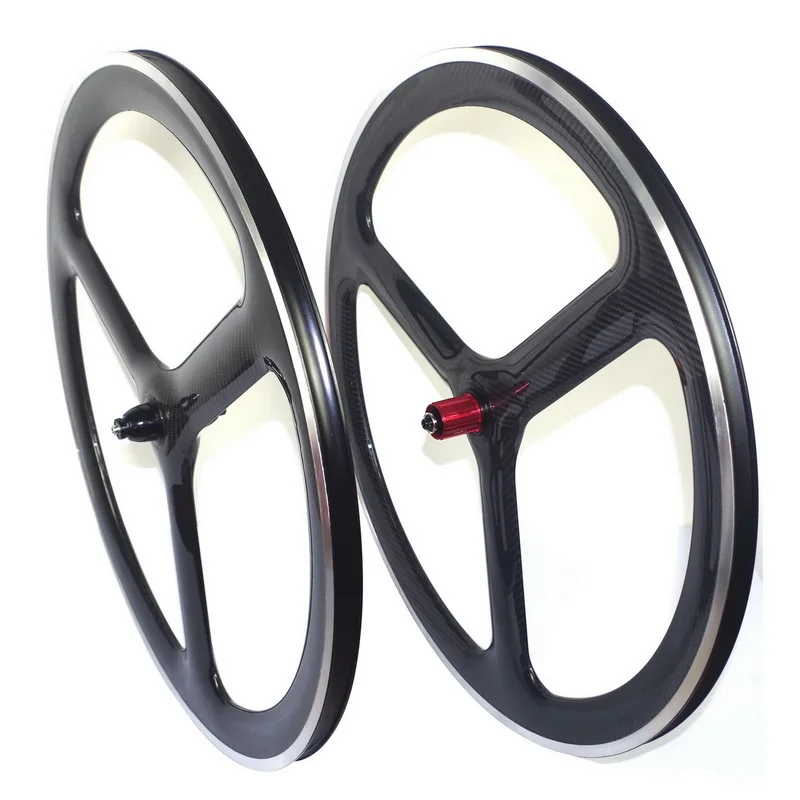 Специальный offfer Tri Говорил углерода трек колеса fixed gear Карбон колеса сплава тормозной трек