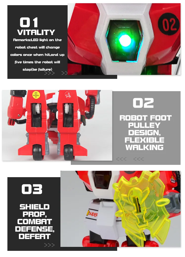 RC Battle Robot 2 players PK Mode Remote Control RC VS Fighting Robots boxing Robot Boxing fight Toys