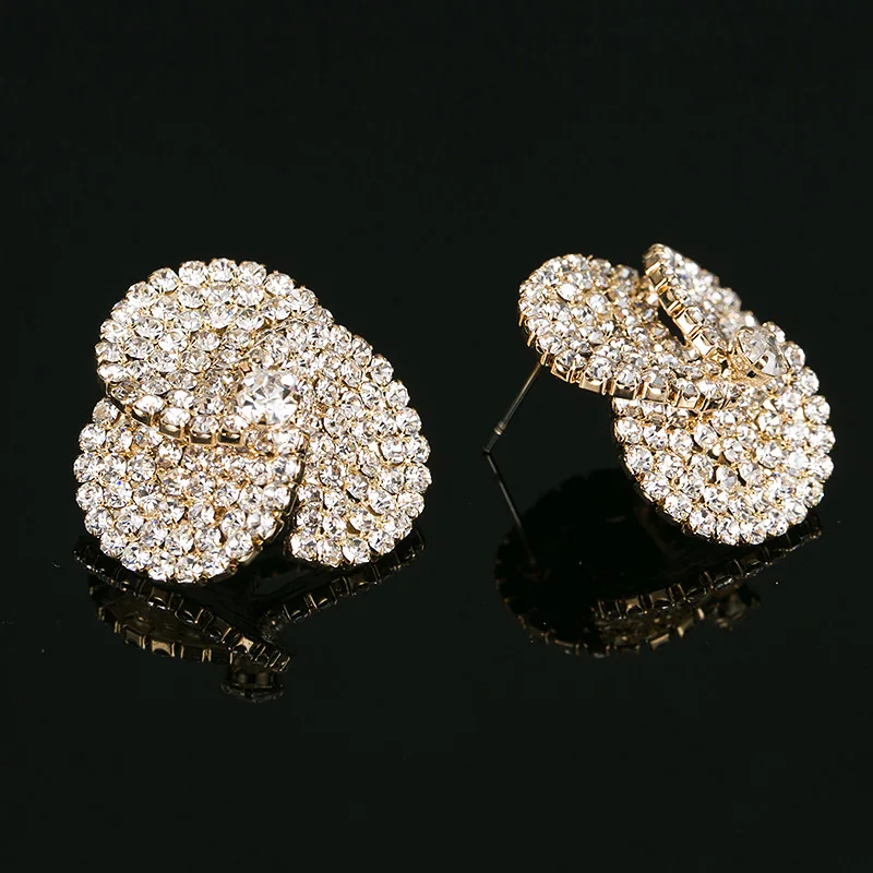 Женские серьги гвоздики с кристаллами YFJEWE оптовая продажа бижутерия boucle D'oreille
