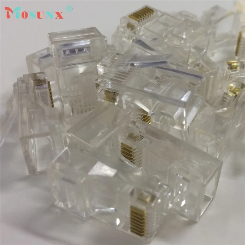 Mosunx Расширенный сетевой разъем Cat5 Cat5e 20 шт. металлический кабель rj45 модульные