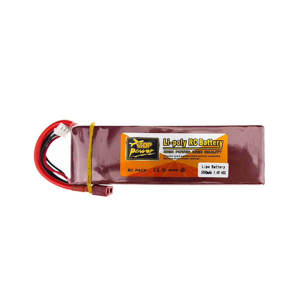 7 4 V 5000mAh 40C ZOP Lipo батарея T XT60 XT30 вилка костюм для rc Quadcopter самолет автомобиль Дрон