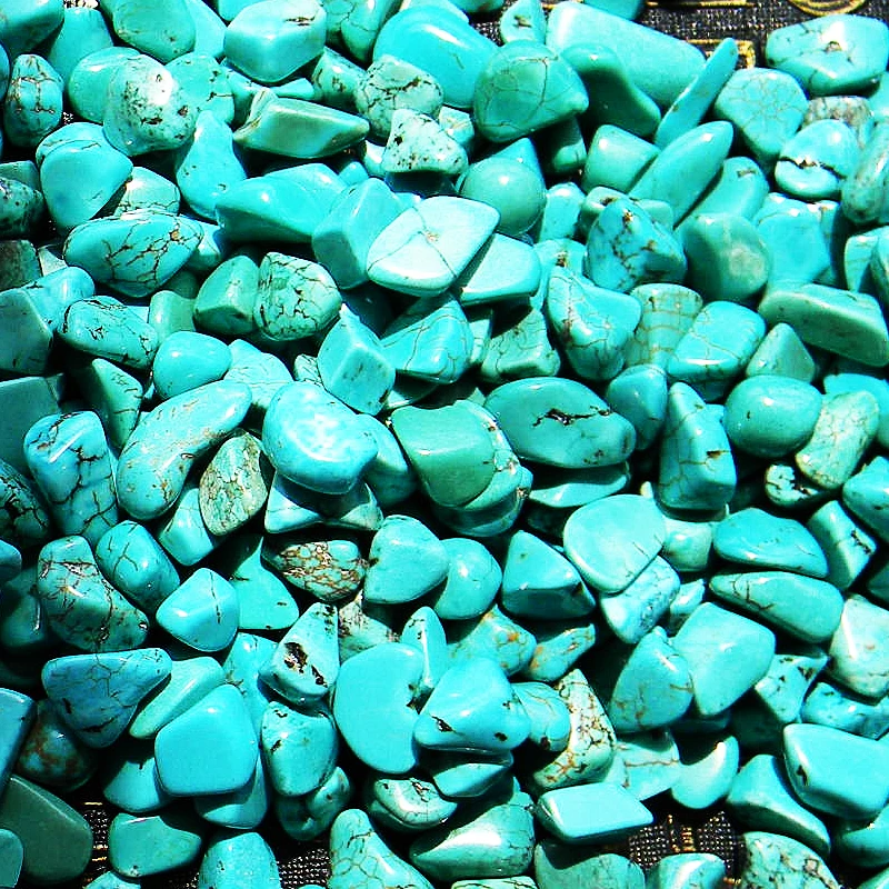 Turquoise gravel turquoise green crushed crystal fish tank flower pot magnet aquarium decoration tumbled stones | Дом и сад