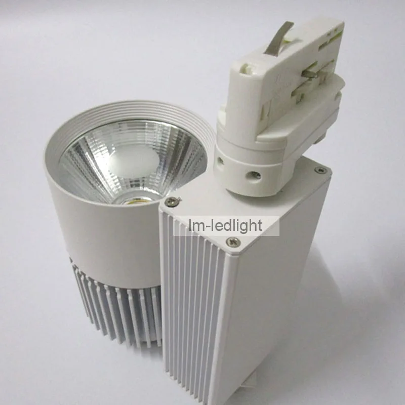 30 Вт cob трек лампа 4 провода 3 фазы в черный белый освещение focos Винтаж пятно led rail