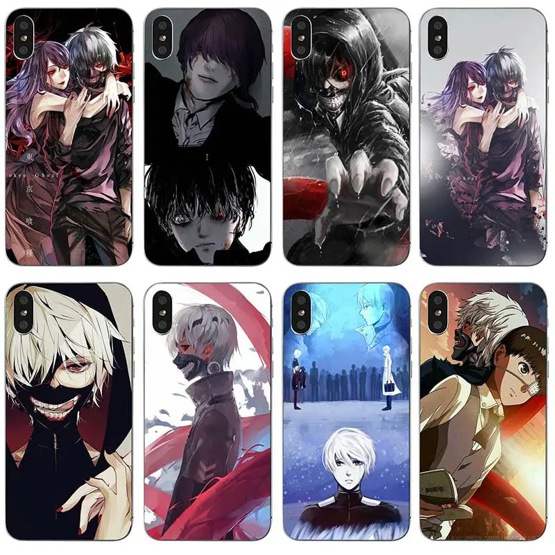 Мягкие чехлы для мобильных телефонов iPhone X XR XS Max 4 4S 5 5S 5C SE 6 6s 7 8 Plus Bags Hot Anime Tokyo Ghoul Kaneki Ken.