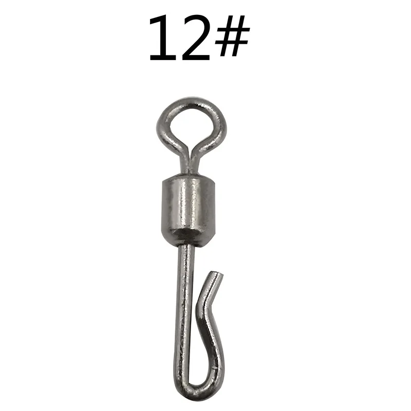 30pcs-12 30 шт./лот рыболовный Соединитель с застежкой "булавка" подшипник роликовый поворотный быстрый из нержавеющей стали с блокировкой защелкивающийся рыболовный крючок приманка рыболовные снасти - Цвет: 30pcs-12