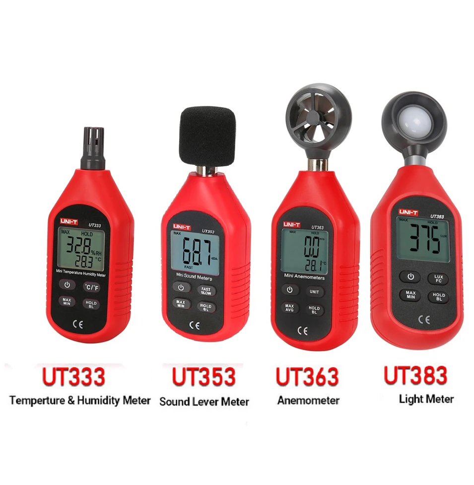 UNI T Мини Light Meter Цифровой Люксметр UT333 UT353 UT363 UT383 цифровой термометр гигрометр