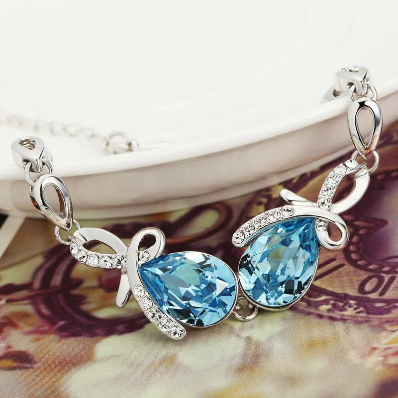 Браслет Neoglory Crystal & стразы браслет в стиле океанской голубой капли воды модный