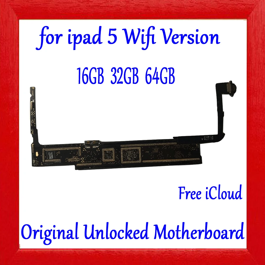 Для ipad 5 Wifi версия материнская плата с Бесплатный iCloud Оригинальный