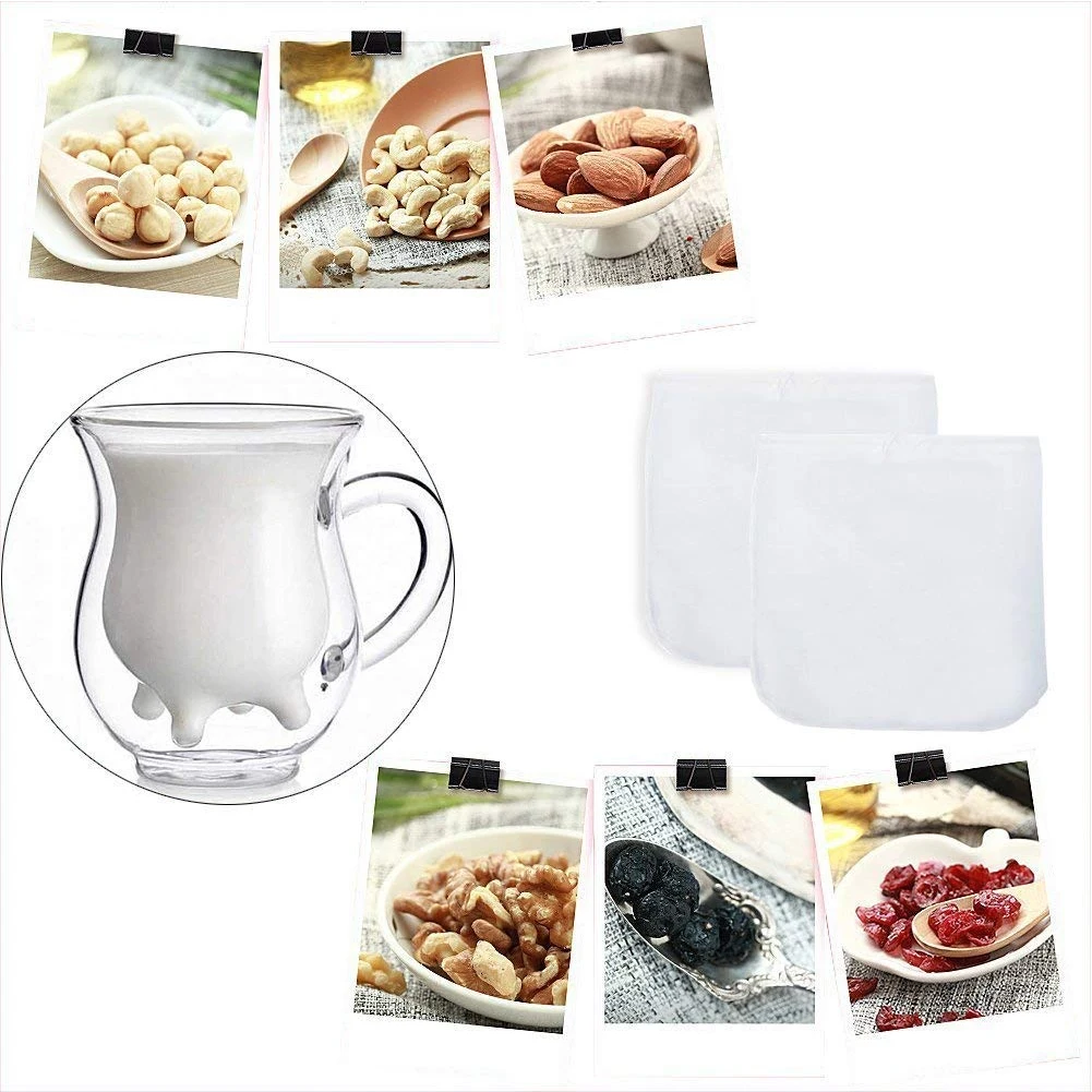 2 шт. сумки с надписью Milk Nut 30*30 см фильтровальная установка Саше соевая фильтрация вина кофе сок Fuit овощи в лилоне белый