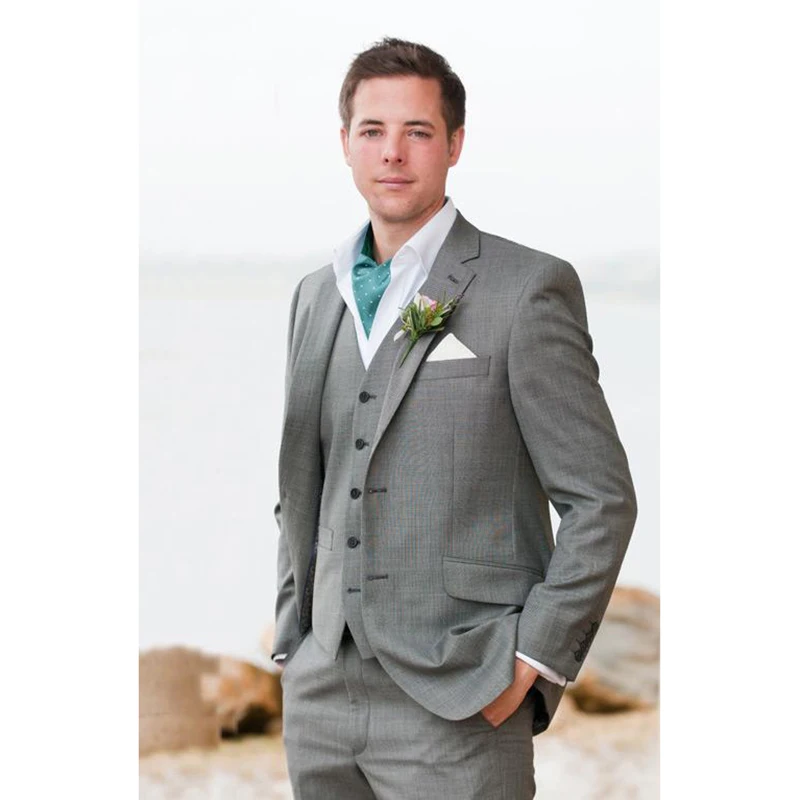 Лучший мужской светильник серый костюм мужские костюмы модный свадебные