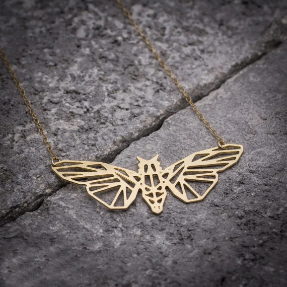 NianDi модное ожерелье с бабочкой животными &quotМотылек&quot Золотое геометрическое и