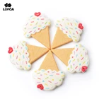 LOFCA 1 шт. ожерелье для прорезывания зубов из мороженого, оптовая продажа, красочные игрушки для жевания младенцев, Детские Силиконовые Бусины пищевого класса