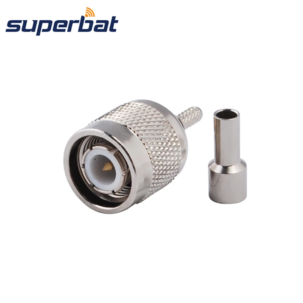 Superbat TNC обжимной разъем RF коаксиальный 50 Ом для RG174 RG316 LMR100 1 13 мм прямой монтаж
