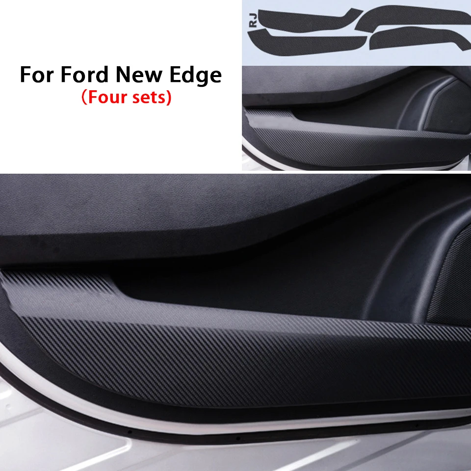 Atreus 4 шт. для Ford Focus 3 4 Kuga C520 Mondeo MK 5 V Edge Eco Sport, автомобильный 3D дверной коврик с защитой от ударов, наклейки из углеродного волокна