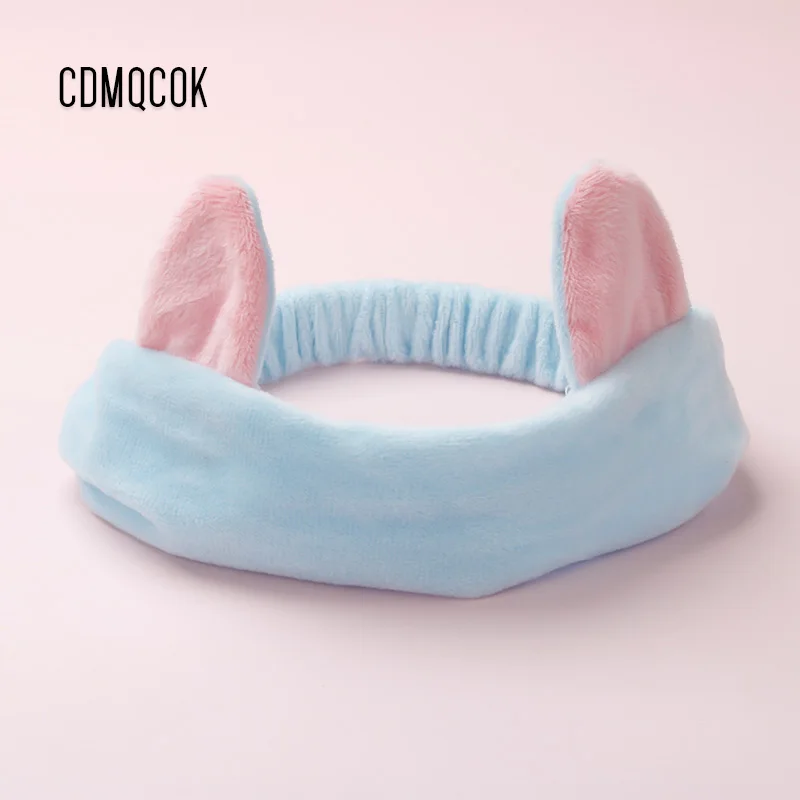 Женская повязка на голову с кошачьими ушками мягкая бархатная бантом аксессуары