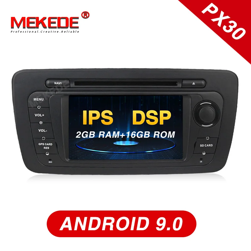 Mekede Автомобильный мультимедийный видеоплеер навигатор GPS Android 9 0 для Seat Ibiza 2009 2013 с